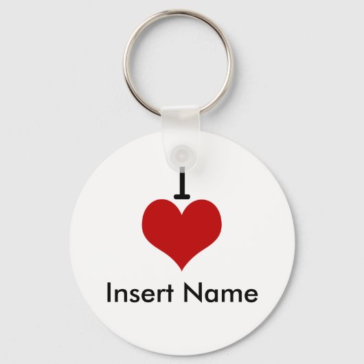 I Liebe (Herz) Schlüsselanhänger (Vorderseite)
