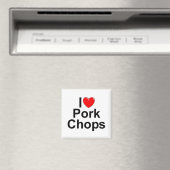 I Liebe (Herz) Schweinekops Magnet (In Situ (Geschirrspüler))