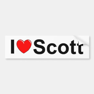 I Liebe (Herz) Scott Autoaufkleber