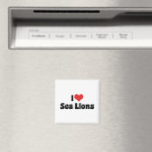 I Liebe Herz-See-Löwen Magnet (In Situ (Geschirrspüler))