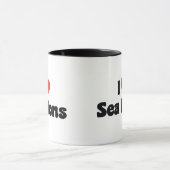 I Liebe Herz-See-Löwen Tasse (Zentrum)
