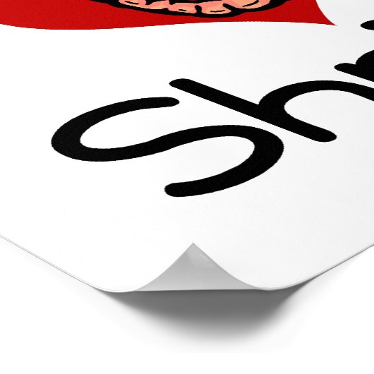 I Liebe-Herz Shrimp Poster (Ecke)