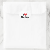 I Liebe Herz Shrimp - Seefutter Lover Herz-Aufkleber (Tasche)