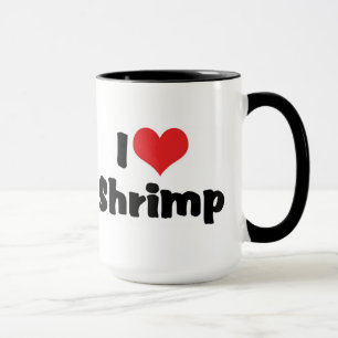 I Liebe Herz Shrimp - Seefutter Lover Tasse