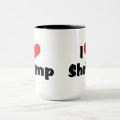 I Liebe Herz Shrimp - Seefutter Lover Tasse (Zentrum)