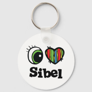 I Liebe (Herz) Sibel Schlüsselanhänger