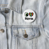 I Liebe (Herz) Silvia Button (Beispiel)