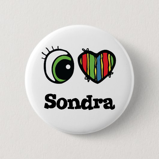 I Liebe (Herz) Sondra Button (Vorderseite)