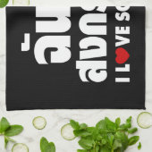 I Liebe (Herz) Songkran Küchentuch (Gefaltet)