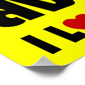 I Liebe (Herz) Songkran / Thai-Sprachskript Poster (Ecke)