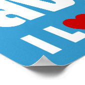 I Liebe (Herz) Songkran / Thai-Sprachskript Poster (Ecke)