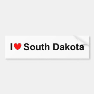 I Liebe (Herz) South Dakota Autoaufkleber