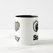 I Liebe (Herz) Stanly Zweifarbige Tasse (Mittel)
