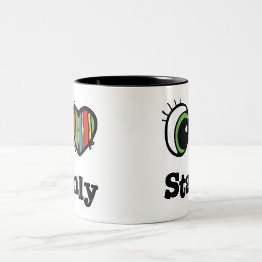 I Liebe (Herz) Stanly Zweifarbige Tasse (Mittel)