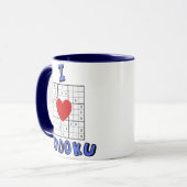 I Liebe-Herz Sudoku Puzzlespiel-Kaffee-Tasse Tasse (Vorderseite Links)