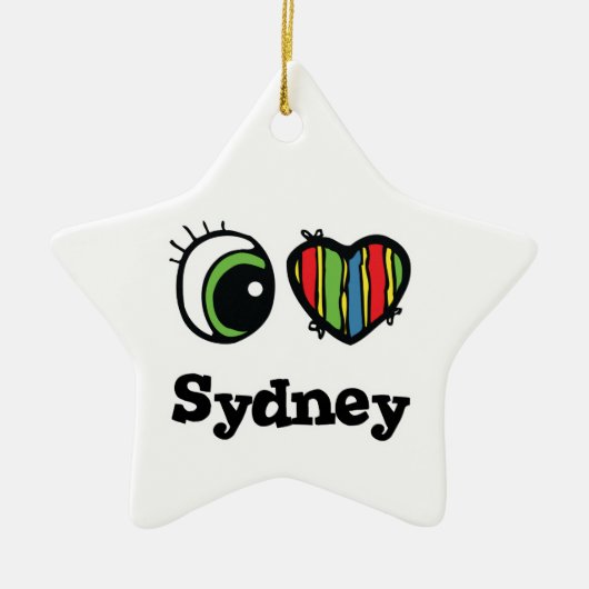 I Liebe (Herz) Sydney Keramikornament (Vorne)