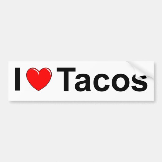 I Liebe(Herz) Tacos Autoaufkleber (Vorne)