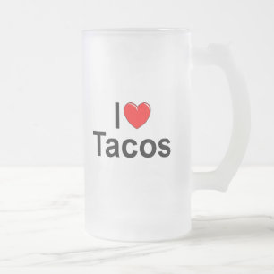 I Liebe(Herz) Tacos Mattglas Bierglas