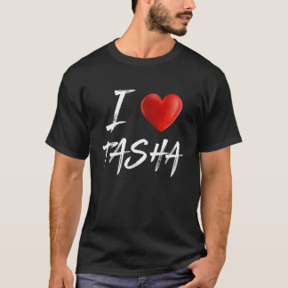 I Liebe Herz TASHA Familienname T Shirt