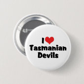 I Liebe Herz Tasmanische Teufel Button (Vorne & Hinten)