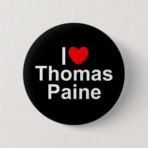 I Liebe (Herz) Thomas Paine Button