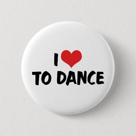 I Liebe Herz to Tanz - Tango Waltz Ballett Lover Button (Vorderseite)