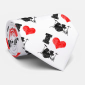 I Liebe-Herz-Trommeln Krawatte (Gerollt)