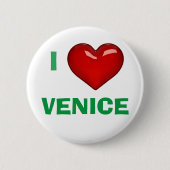 I LIEBE (HERZ) VENEDIG bearbeitet Button (Vorderseite)