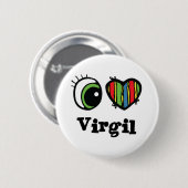 I Liebe (Herz) Virgil Button (Vorne & Hinten)