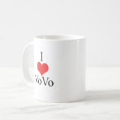 I Liebe (Herz) VoVo Kaffeetasse (Vorderseite Links)