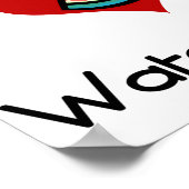 I Liebe-Herz-Wassermelone Poster (Ecke)