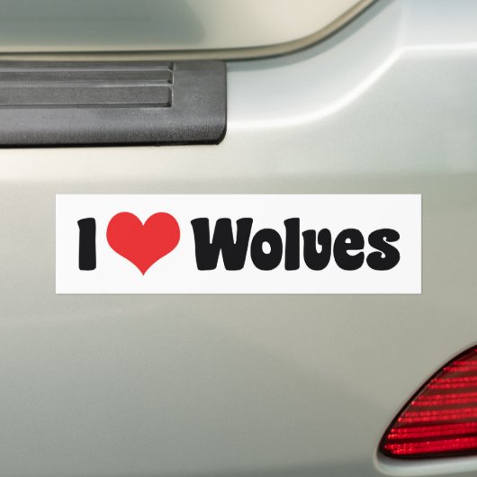 I Liebe Herz Wolves - Wolf Lover Autoaufkleber (Auf Auto)