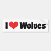 I Liebe Herz Wolves - Wolf Lover Autoaufkleber (Vorne)