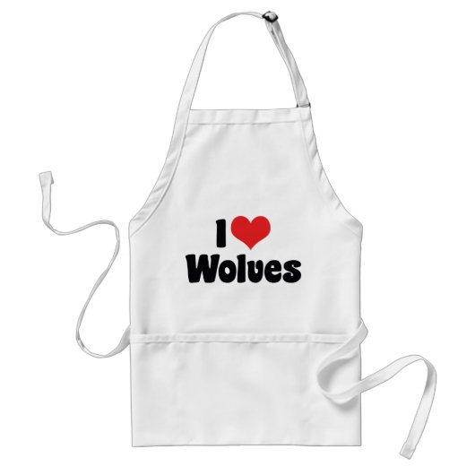 I Liebe Herz Wolves - Wolf Lover Schürze (Vorne)