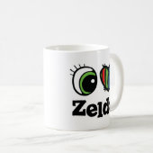 I Liebe (Herz) Zelda Kaffeetasse (VorderseiteRechts)