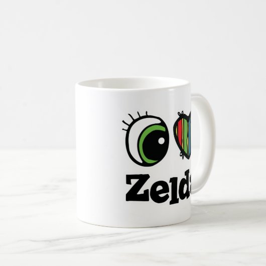 I Liebe (Herz) Zelda Kaffeetasse (VorderseiteRechts)