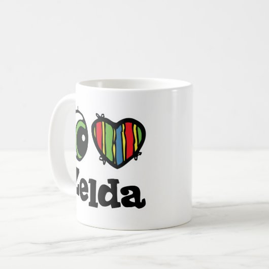 I Liebe (Herz) Zelda Kaffeetasse (Vorderseite Links)