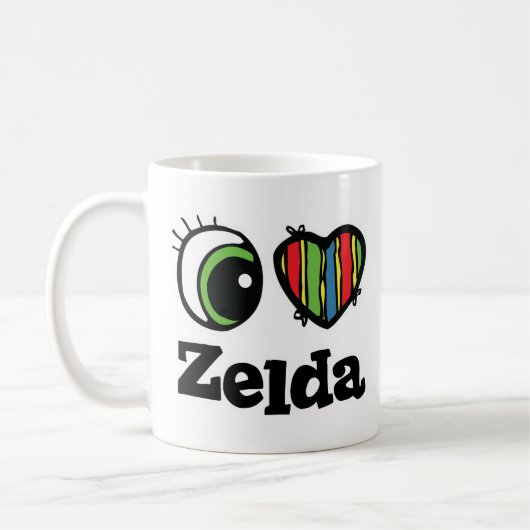 I Liebe (Herz) Zelda Kaffeetasse (Links)