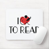 I Liebe Herz zu lesen - buchen Mousepad (Mit Mouse)