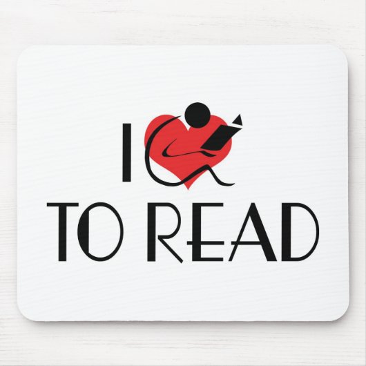 I Liebe Herz zu lesen - buchen Mousepad (Vorne)