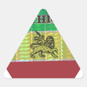 I Liebe Herzäthiopien: Flag Art Motif Dreieckiger Aufkleber