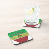 I Liebe Herzäthiopien: Flag Art Motif Getränkeuntersetzer (Rechte Seite)