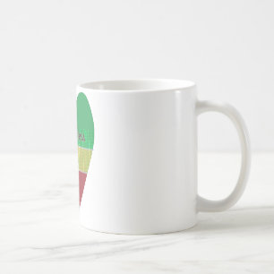 I Liebe Herzäthiopien: Flag Art Motif Kaffeetasse