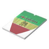 I Liebe Herzäthiopien: Flag Art Motif Notizblock (Rotiert)