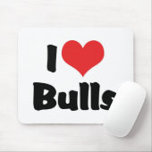 I Liebe Herzbullen Mousepad (Mit Mouse)
