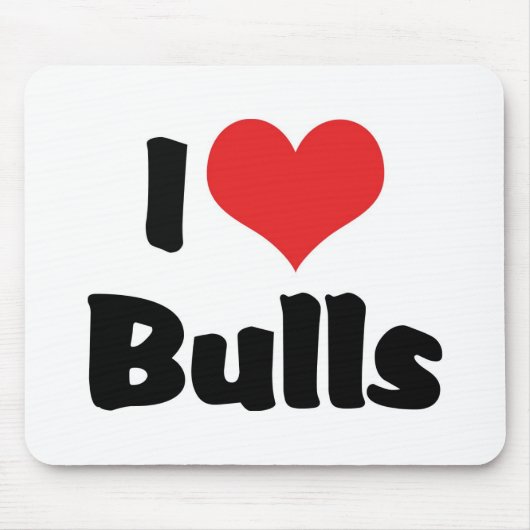 I Liebe Herzbullen Mousepad (Vorne)