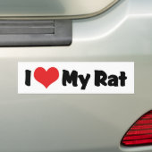 I Liebe Herzchen meine Ratte Autoaufkleber (Auf Auto)