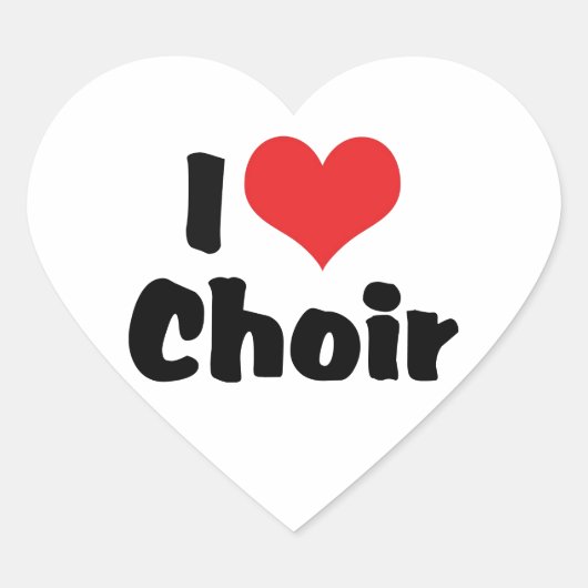 I Liebe Herzchor Herz-Aufkleber (Vorderseite)