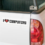I Liebe Herzcomputer - Elektronik Lover Autoaufkleber (Auf Lkw)