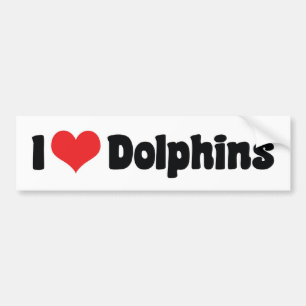 I Liebe Herzdelfine - Dolphin Lover Autoaufkleber